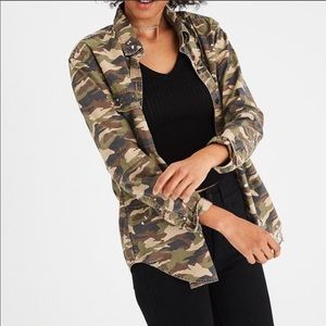 American Eagle Oversized Fit Camo Shirt Jacket